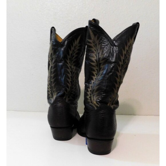 Tony Lama Vintage Leather Cowboy Boots Mens Size 9 EE Brown Western Style H4165 - Picture 6 of 12